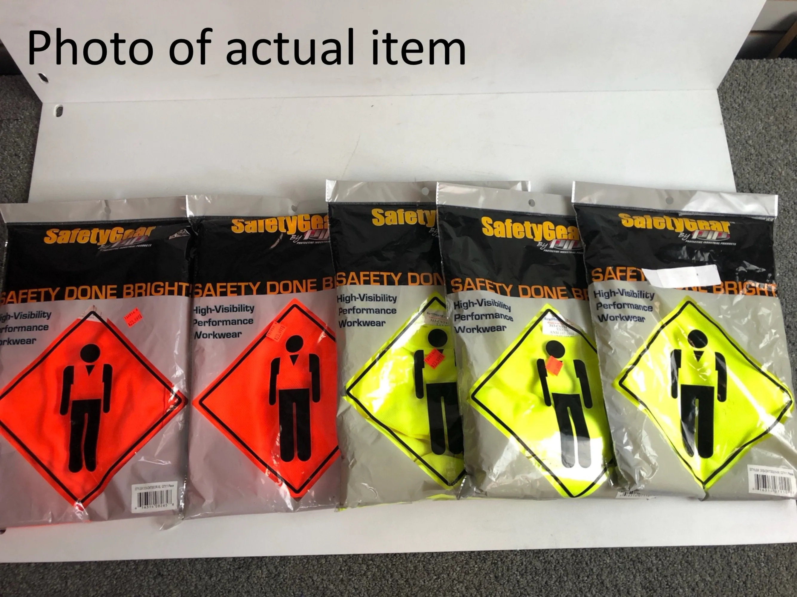 5 Safety Vests - 3 4XL Lime - 2 XL Orange