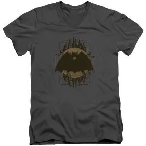 Batman Crest Adult V-Neck Slim Fit T-shirt