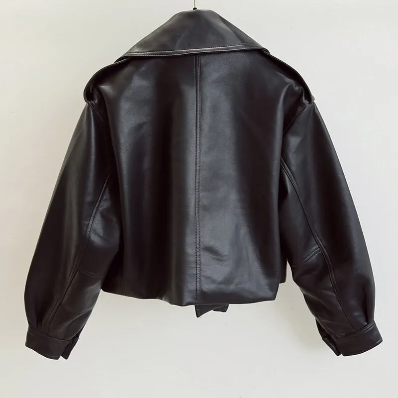 Chic Leather Motorcycle Jacket