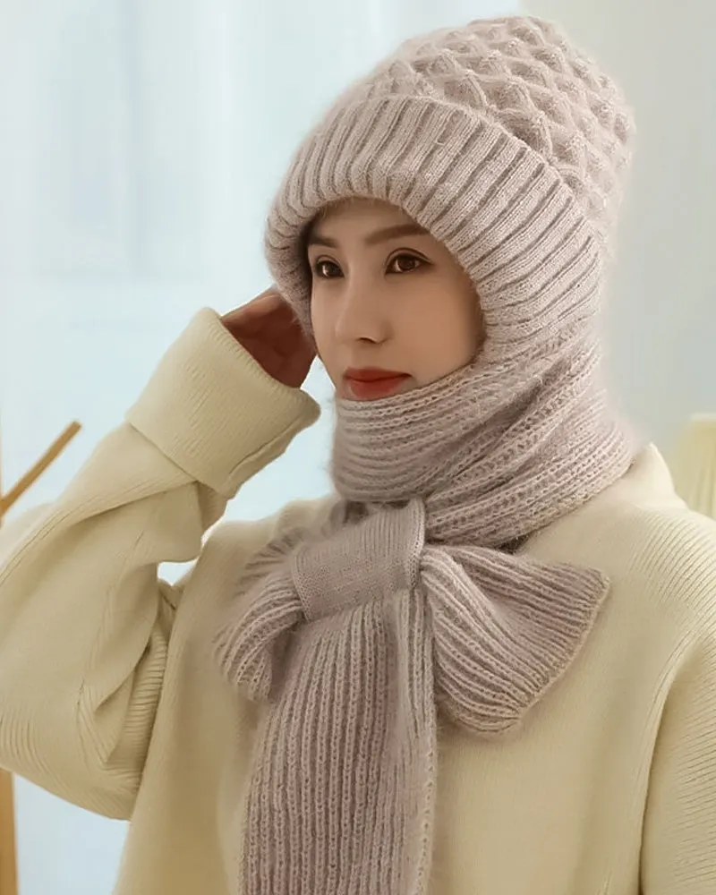 Integrated Ear Protection Windproof Cap Scarf