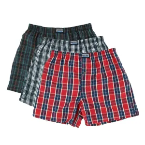 Knocker Men's Big and Tall Plaid Boxer Shorts (3 Pack)