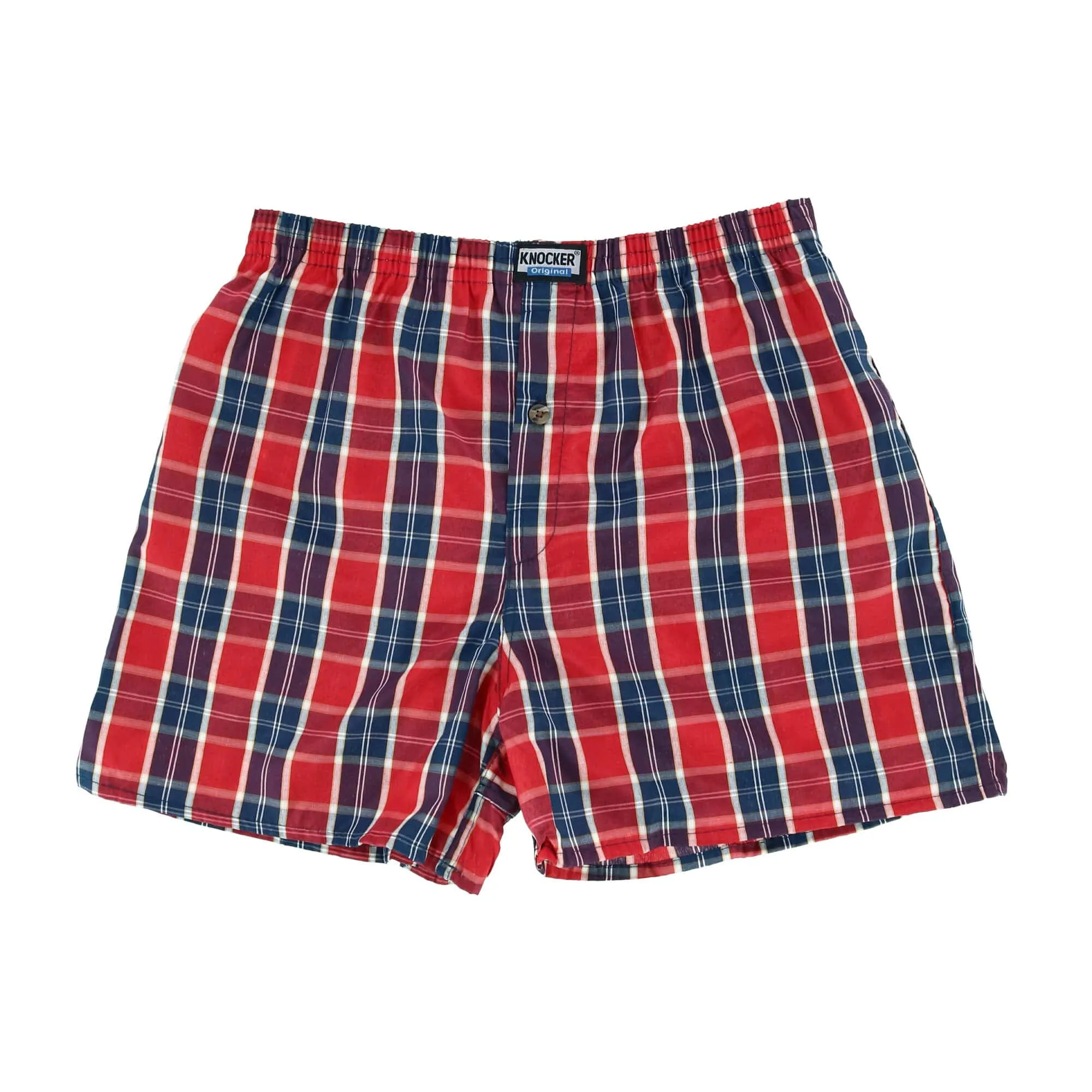 Knocker Men's Big and Tall Plaid Boxer Shorts (3 Pack)