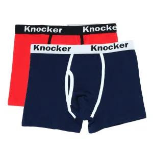 Knocker Men's Boxer Briefs with Contrasting Trim (2 Pack)