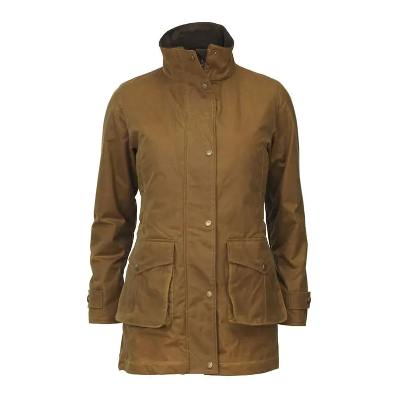 Laksen Ashley Waxed Ladies Coat - Stone