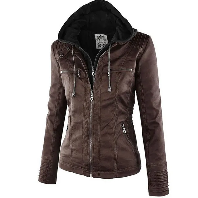 LIVAGIRL Faux Leather Jacket