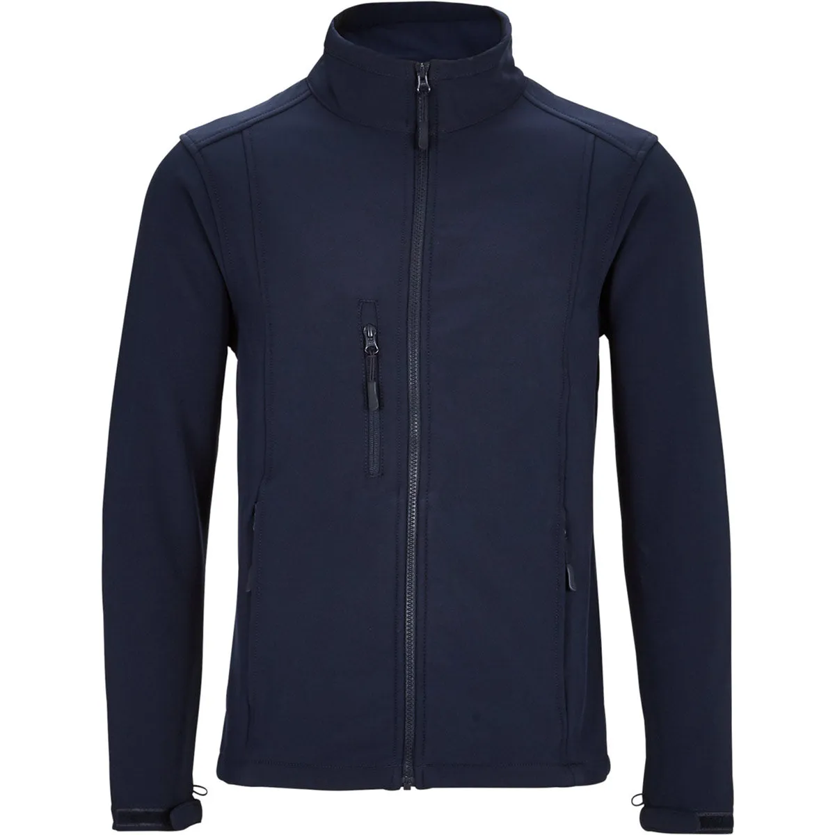 Mens Black / Navy Softshell Fleece Lined Water Repellent Jackets