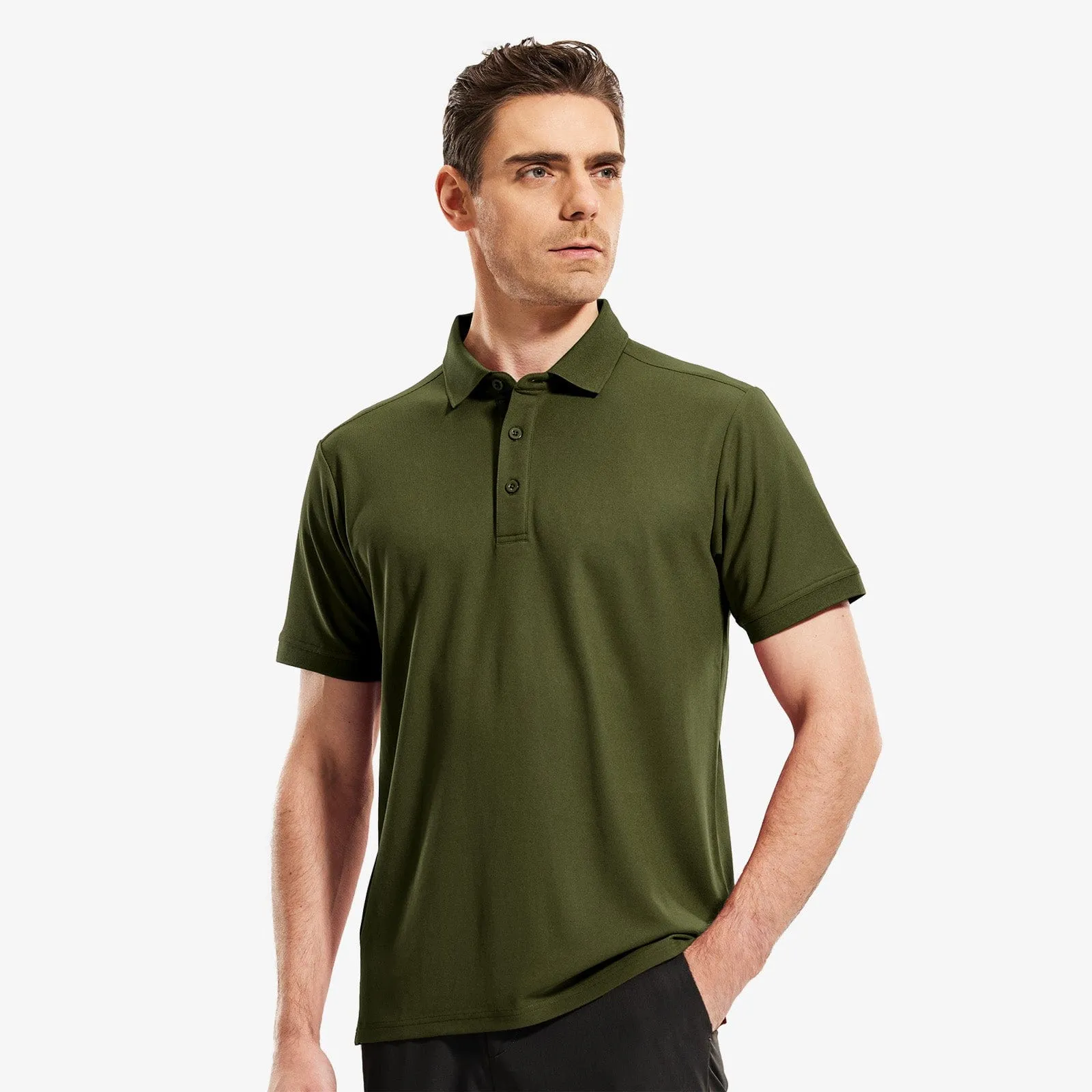 Men's Golf Polo Shirts Regular-fit Casual Collared T-Shirts