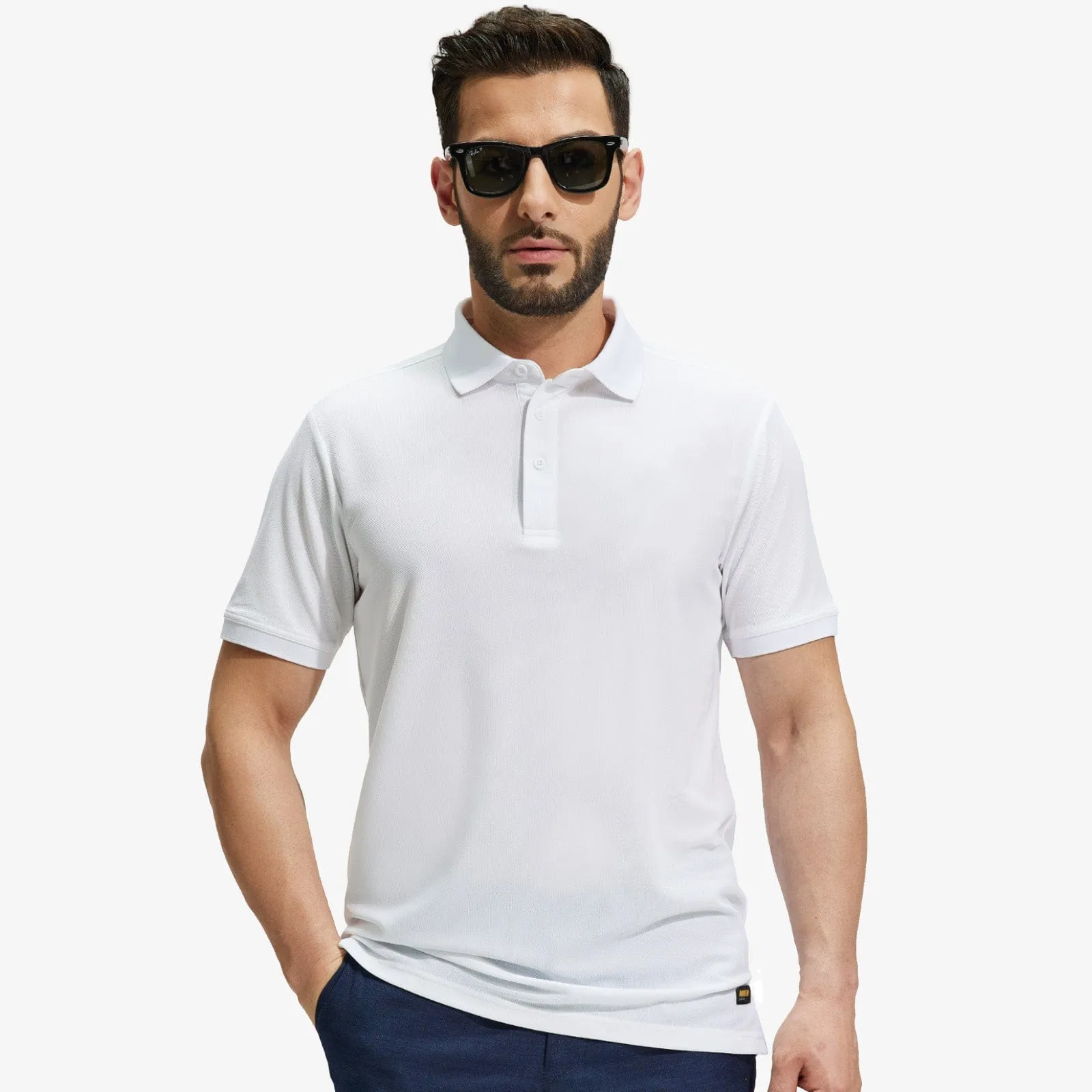 Men's Golf Polo Shirts Regular-fit Casual Collared T-Shirts