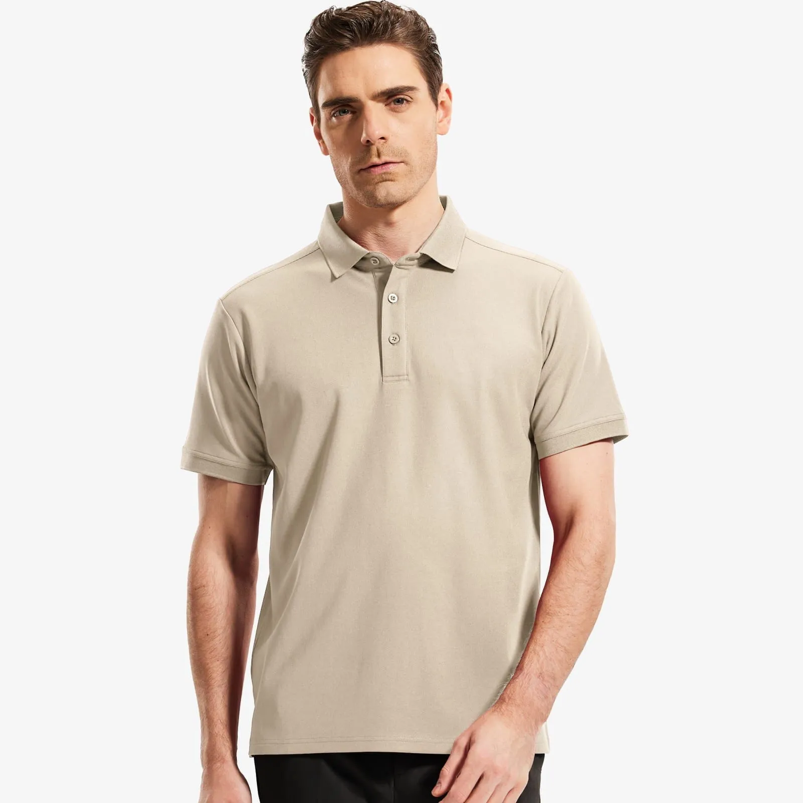 Men's Golf Polo Shirts Regular-fit Casual Collared T-Shirts