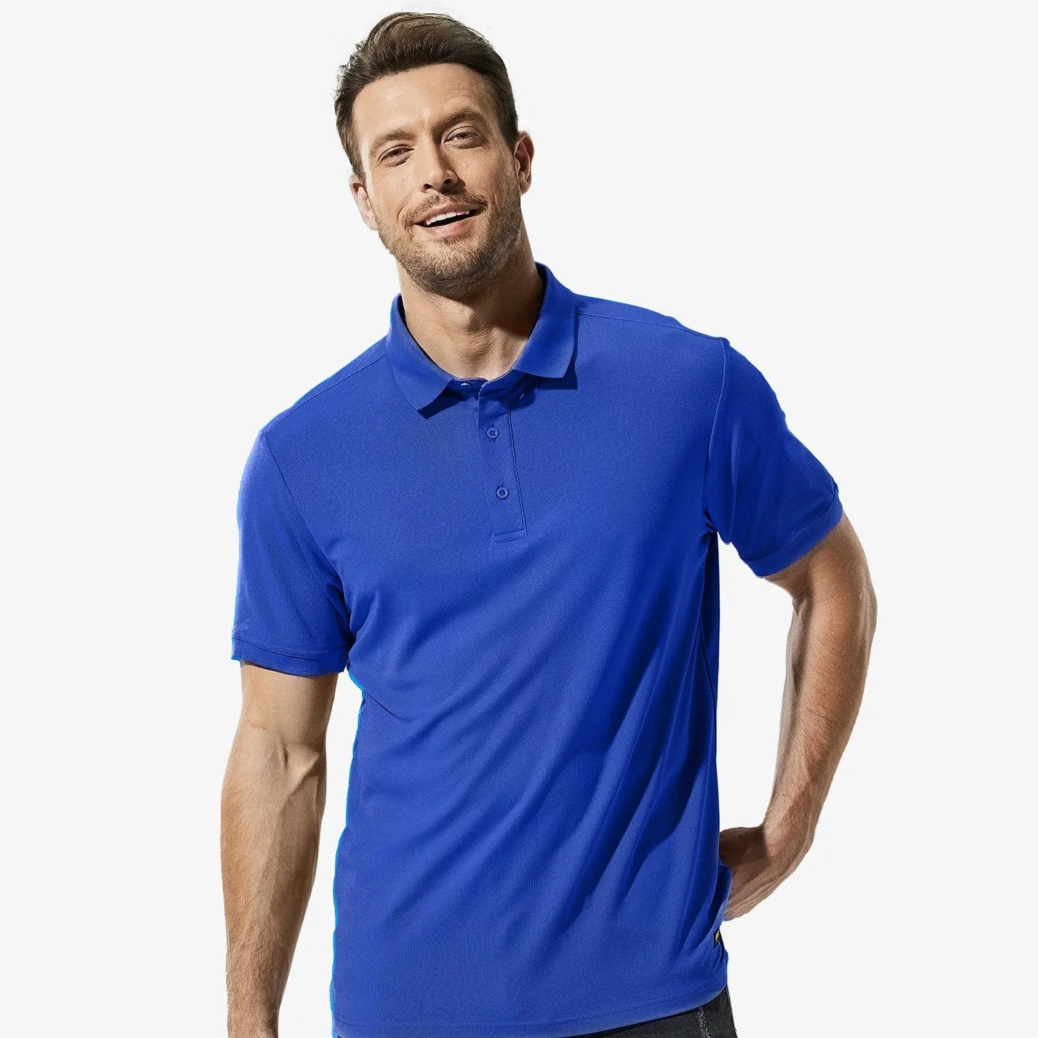 Men's Golf Polo Shirts Regular-fit Casual Collared T-Shirts