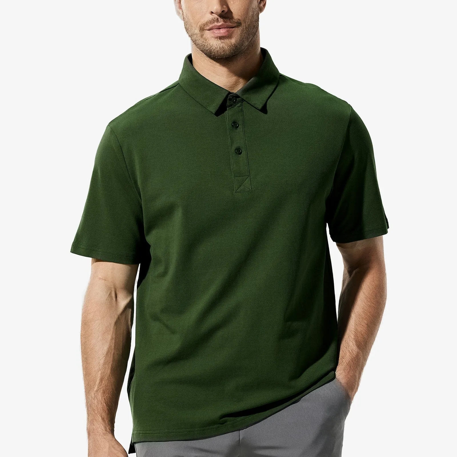 Men's Short Sleeve Polo Shirts Ultra-Soft Cotton Golf Shirts