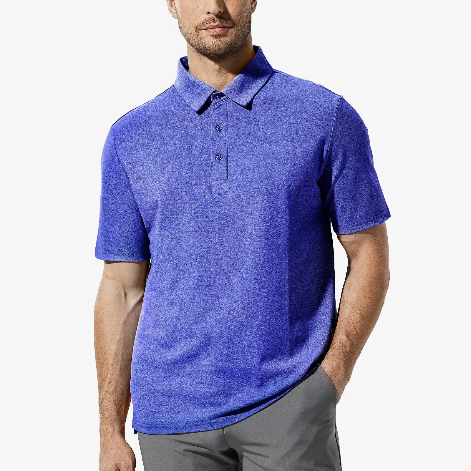 Men's Short Sleeve Polo Shirts Ultra-Soft Cotton Golf Shirts