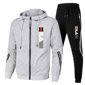 Men's Tracksuit Zipper Hoodies and Sweatpants