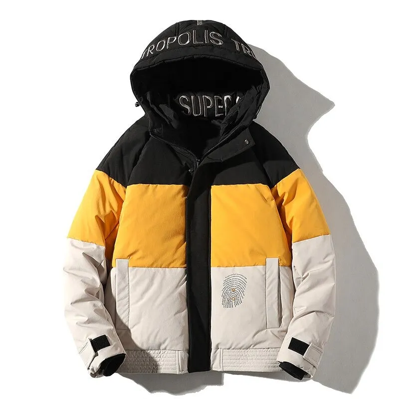 Men's Windproof Streetwear Down Jacket