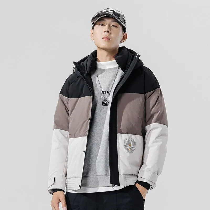 Men's Windproof Streetwear Down Jacket