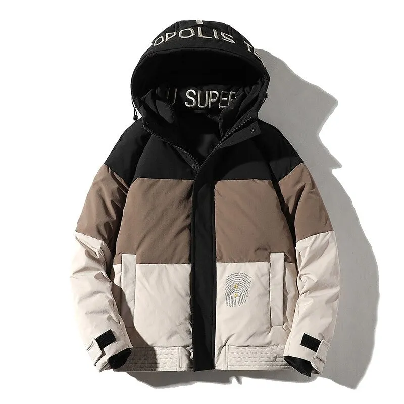 Men's Windproof Streetwear Down Jacket