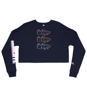 Minecraft Axolotl Outline Crop Sweatshirt