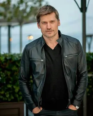 Nikolaj Coster-Waldau Black Leather Jacket