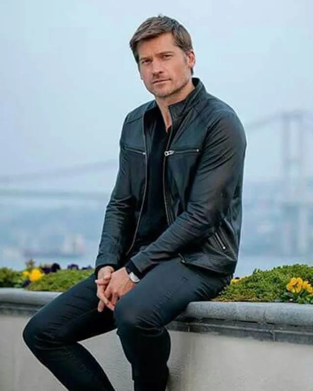 Nikolaj Coster-Waldau Black Leather Jacket