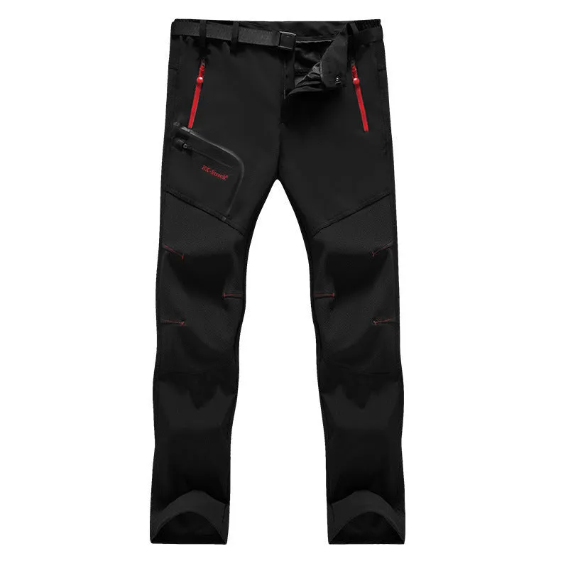 OUTDOOR QUICK DRYING PANTS, THIN, BREATHABLE, WATERPROOF, ELASTIC, ASSAULT PANTS, LOOSE HIKING AND MOUNTAINEERING PANTS