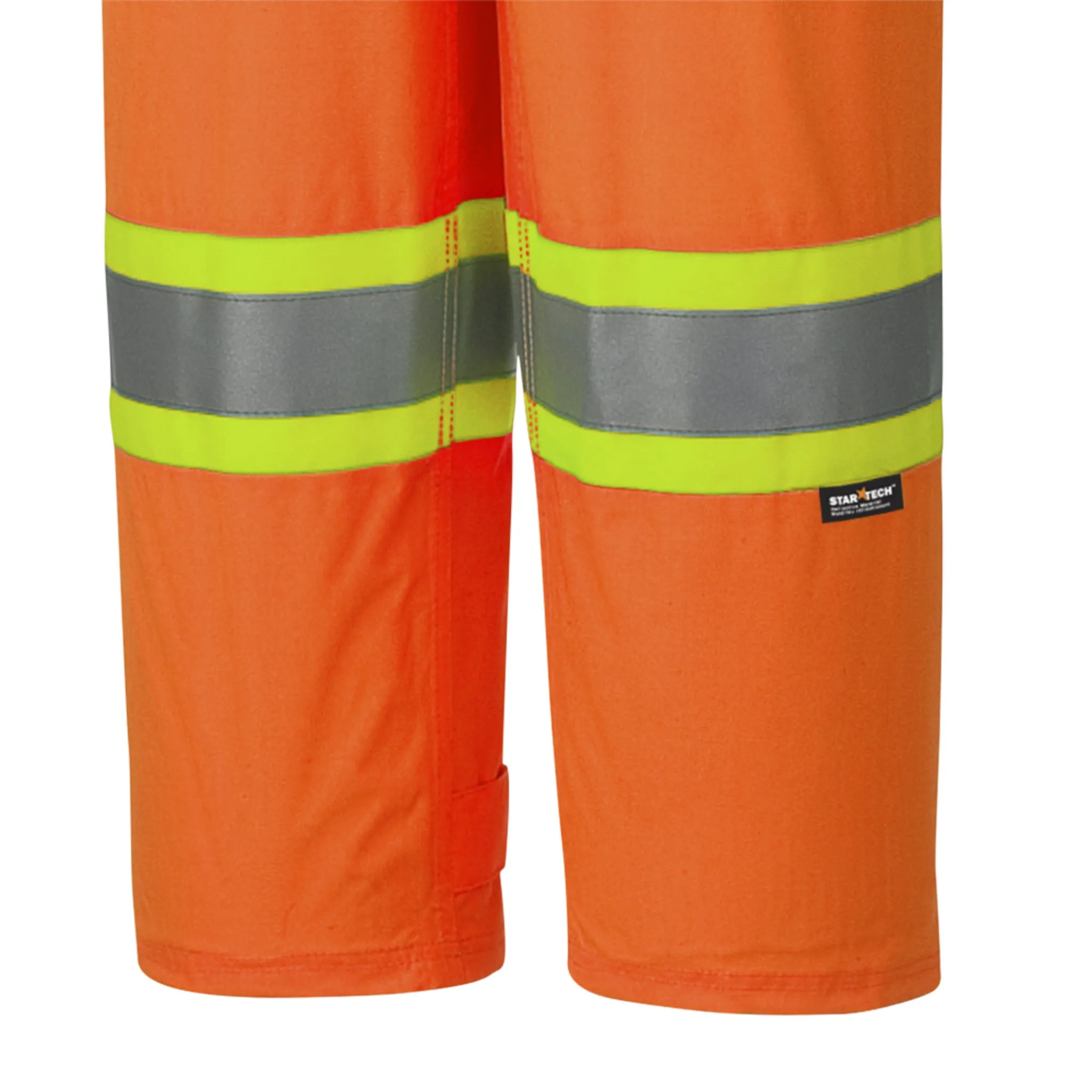 Pioneer Men's Hi-Vis Safety Bib Pants 150D | CSA Waterproof, Reflective, Windproof Workwear | PU-Coated Polyester, StarTech® Tape | Sizes XS-5XL