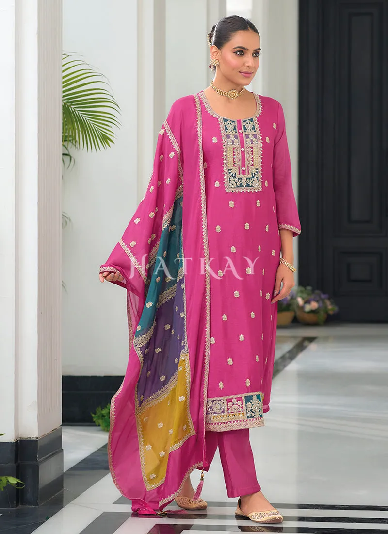 Rani Pink Salwar Kameez Suit