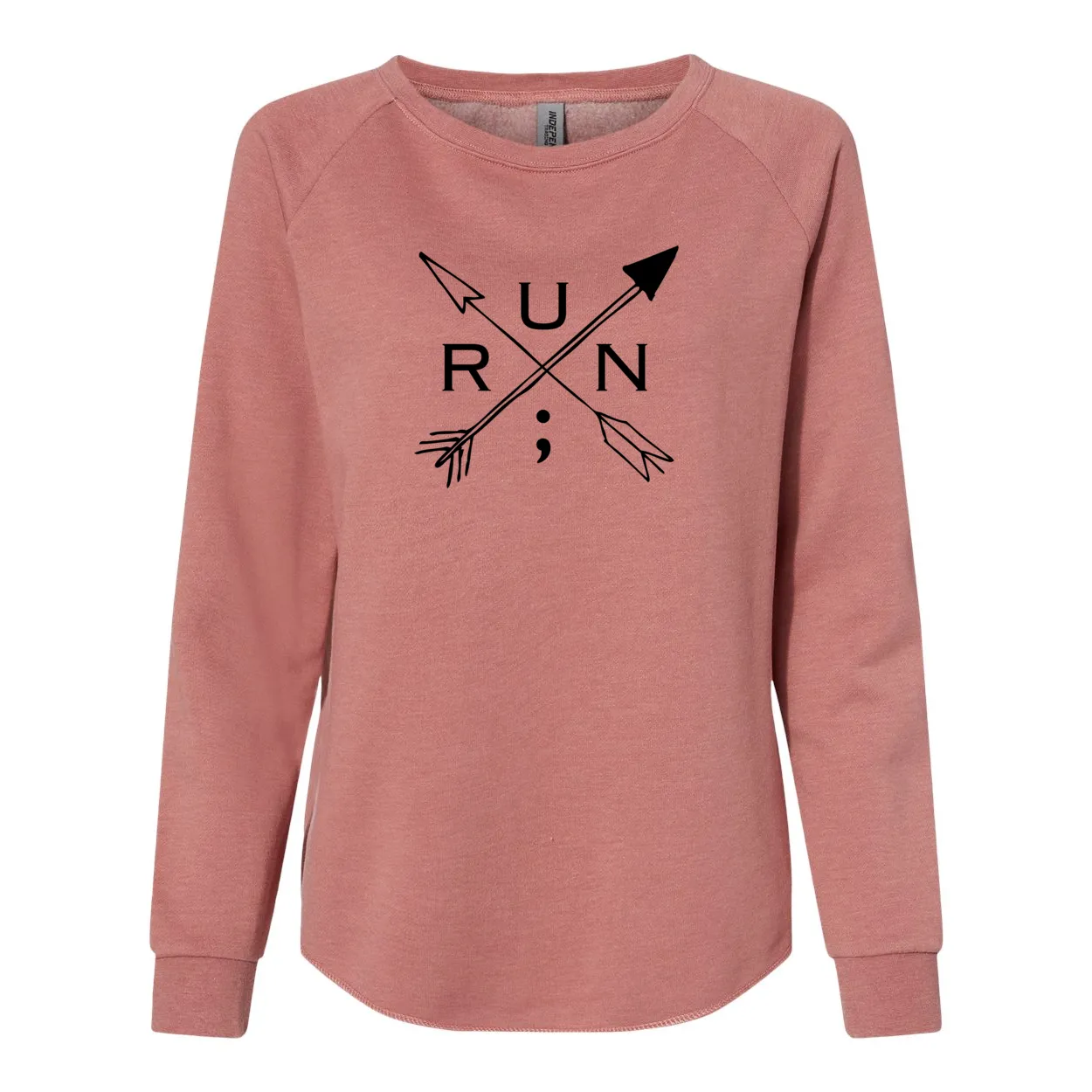 Run Arrows - Flared Crewneck Sweatshirt