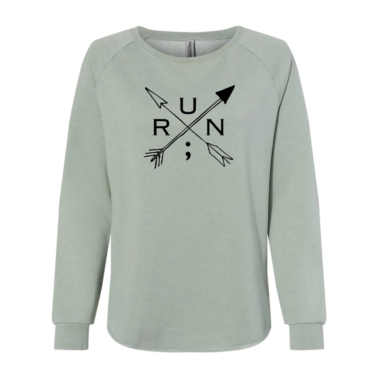 Run Arrows - Flared Crewneck Sweatshirt