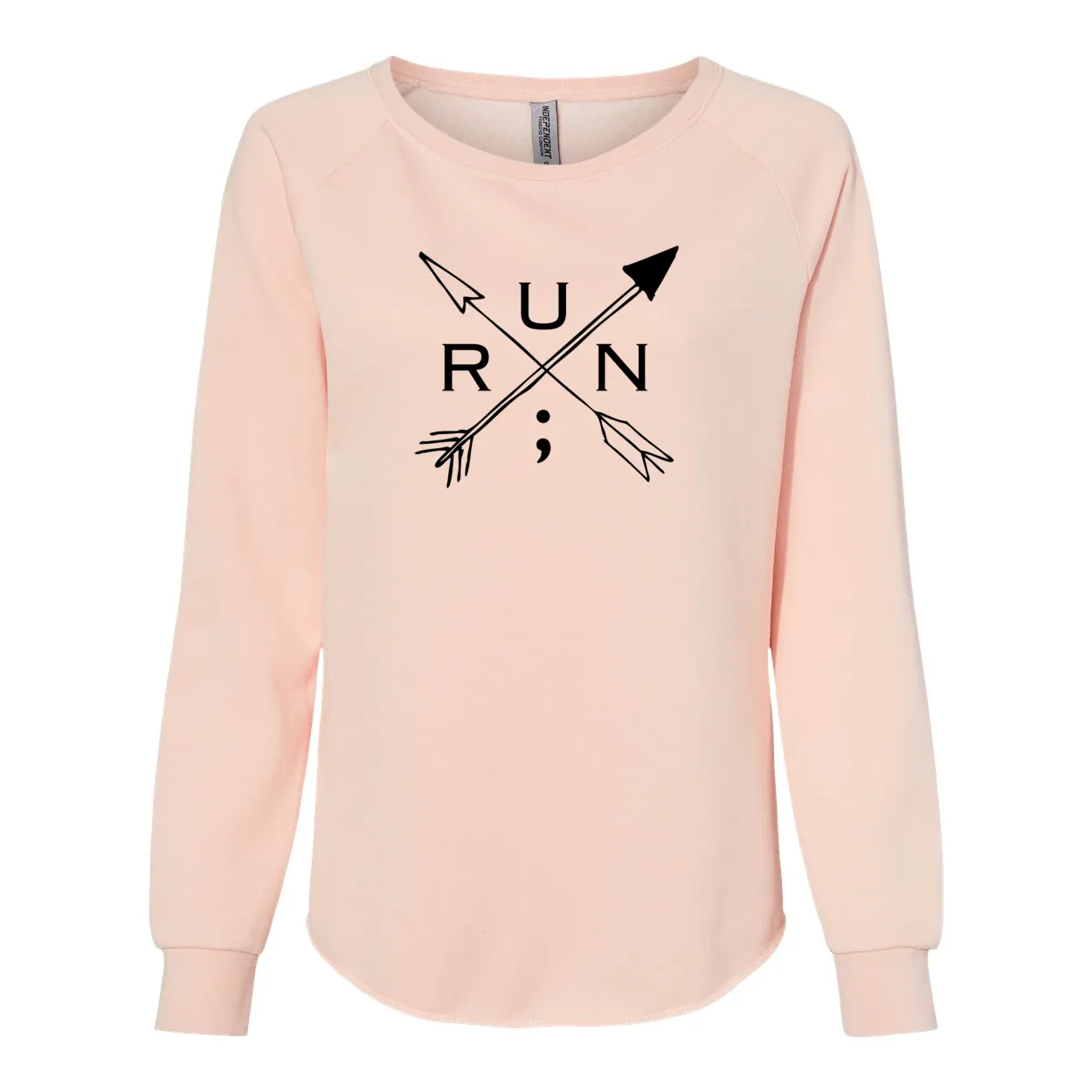 Run Arrows - Flared Crewneck Sweatshirt