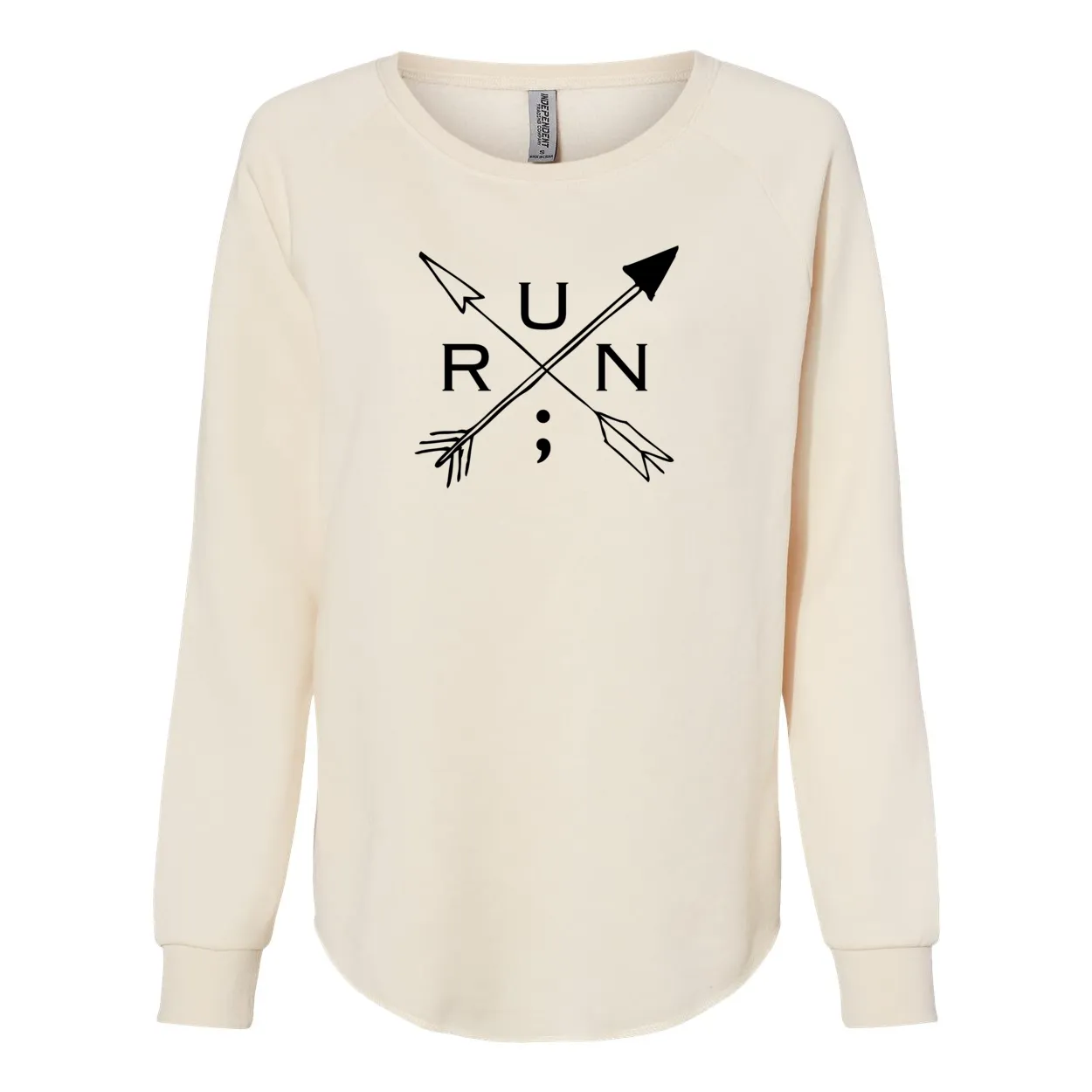 Run Arrows - Flared Crewneck Sweatshirt