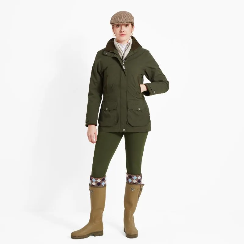 Schoffel Teal Ultralight Ladies Venturi Waterproof Country Field Coat - Forest