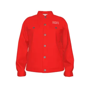 Sixty Eight 93 Logo White Red Unisex Lapel Jacket