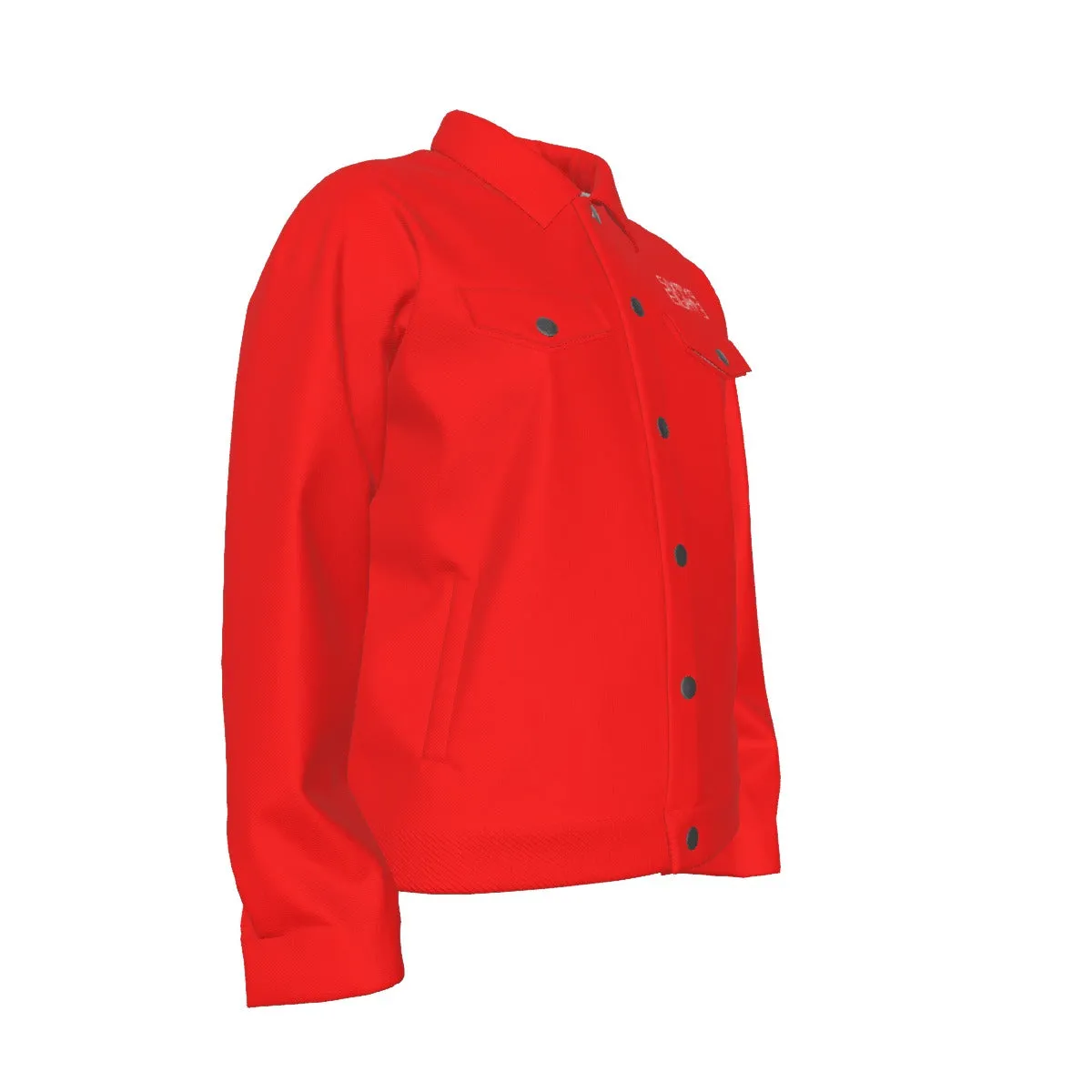 Sixty Eight 93 Logo White Red Unisex Lapel Jacket