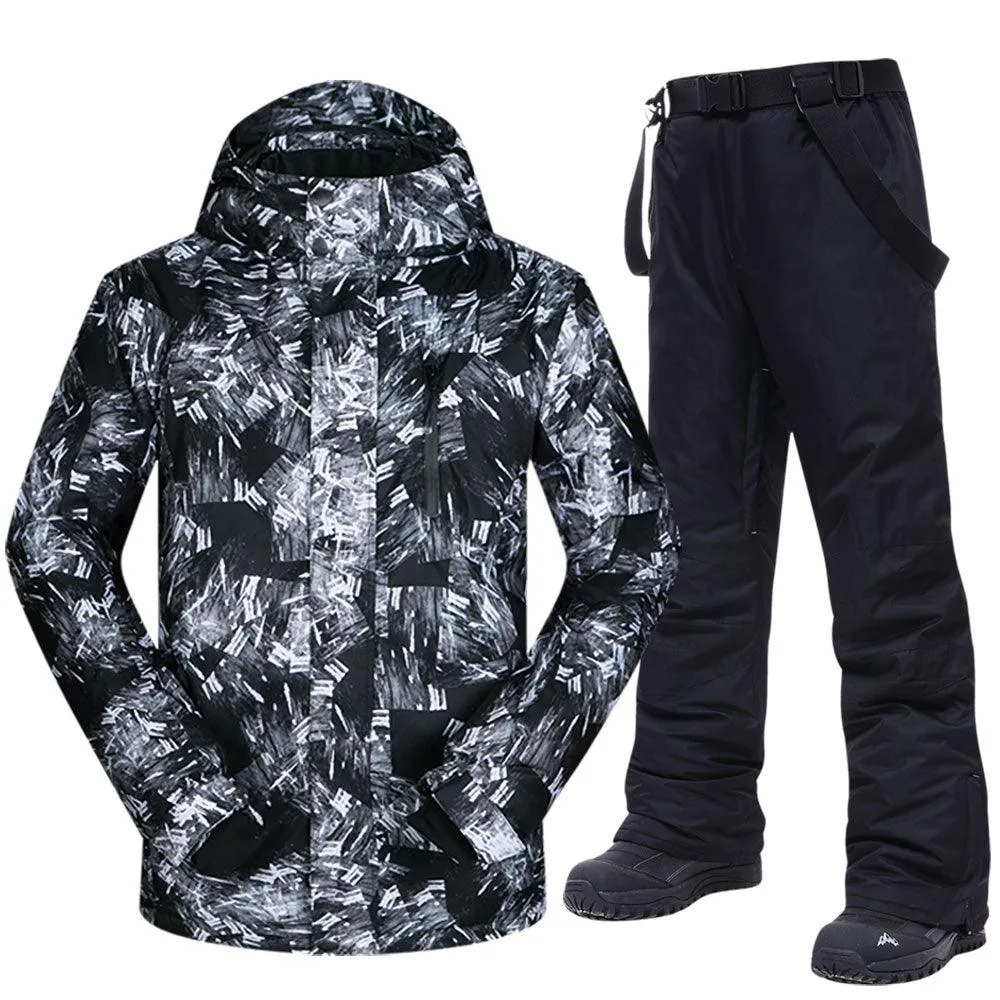 Ski Suit Men Winter -30℃ Warm Windproof