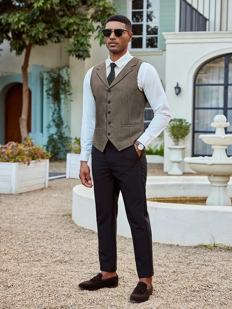 Slim Fit Notch Lapel Formal Vest (US Only)