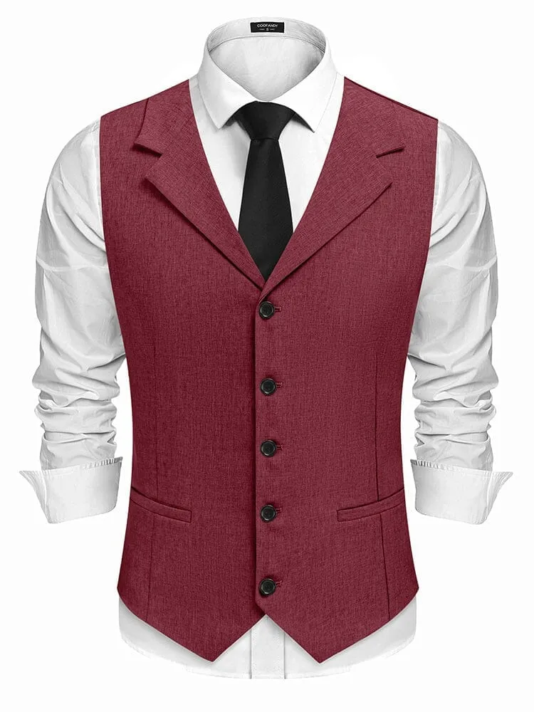 Slim Fit Notch Lapel Formal Vest (US Only)