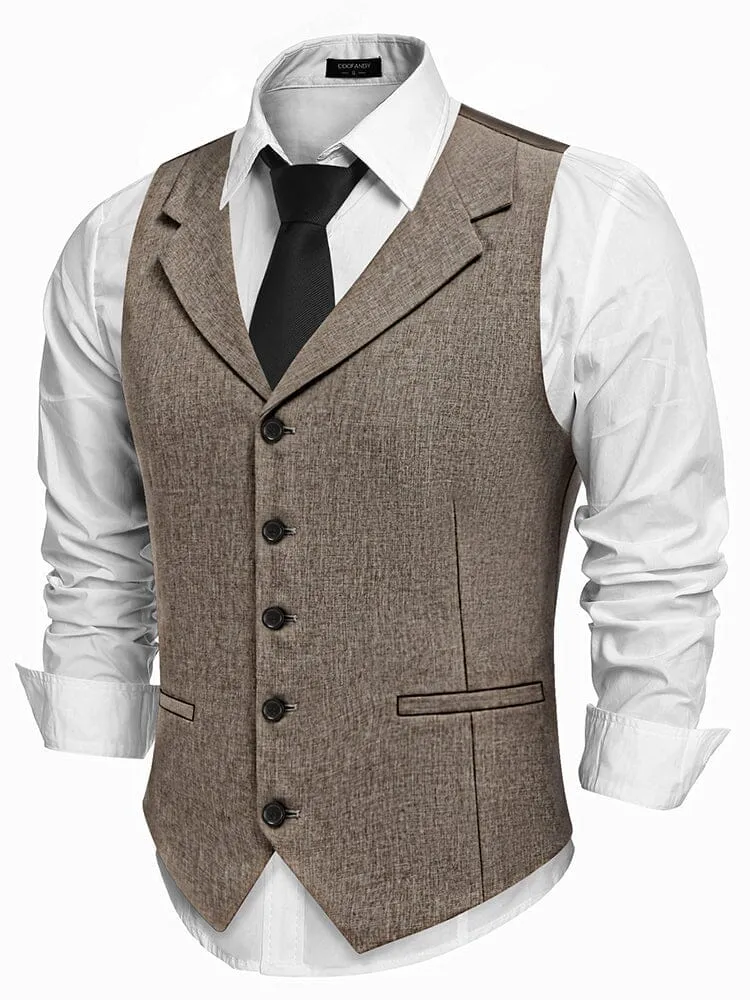 Slim Fit Notch Lapel Formal Vest (US Only)