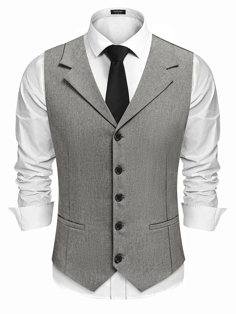 Slim Fit Notch Lapel Formal Vest (US Only)