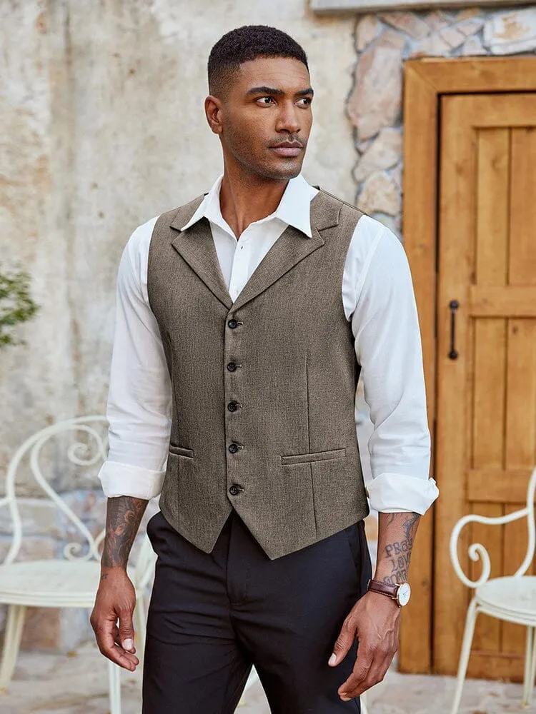 Slim Fit Notch Lapel Formal Vest (US Only)