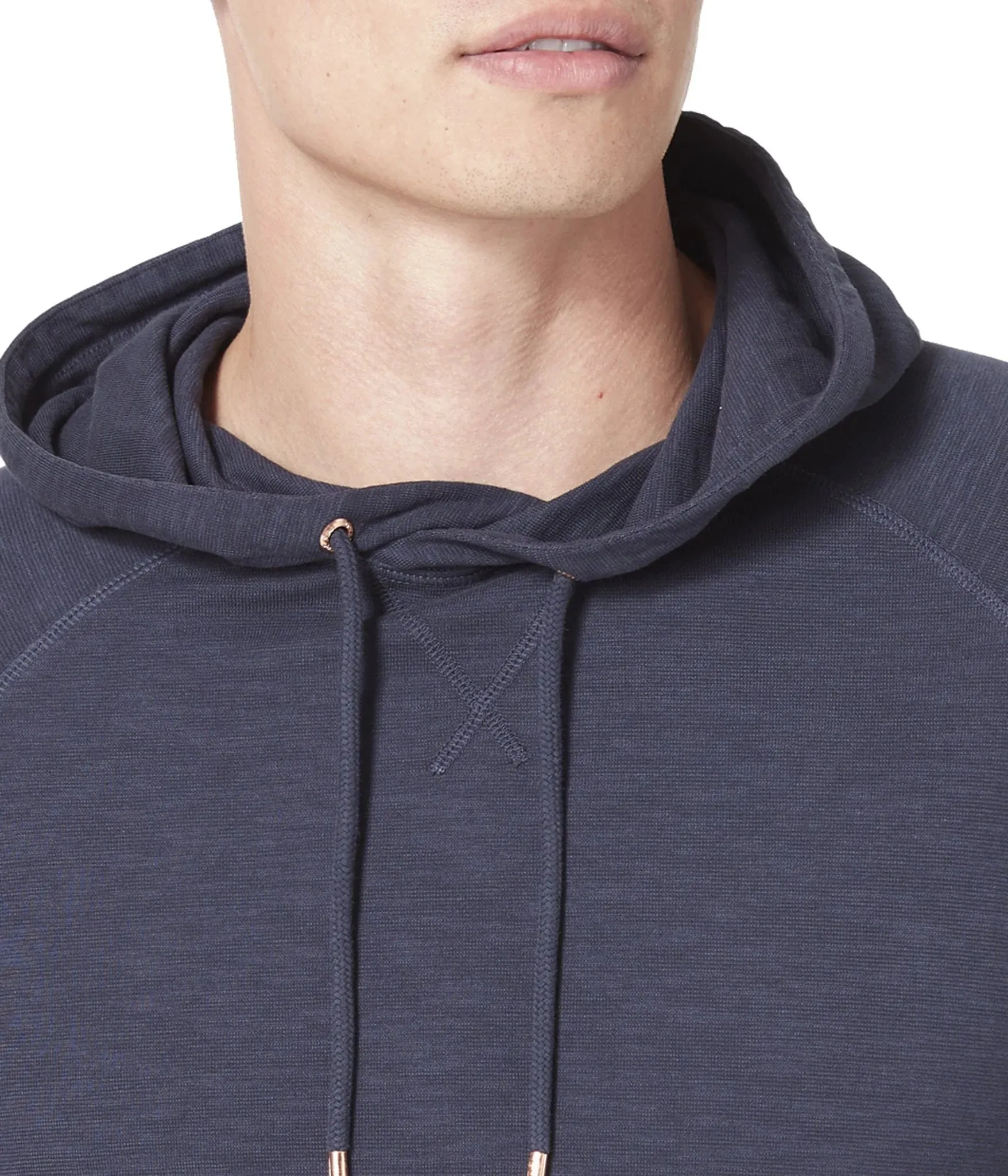 Soft Slub Long Sleeve Hoodie (Sky Captain)