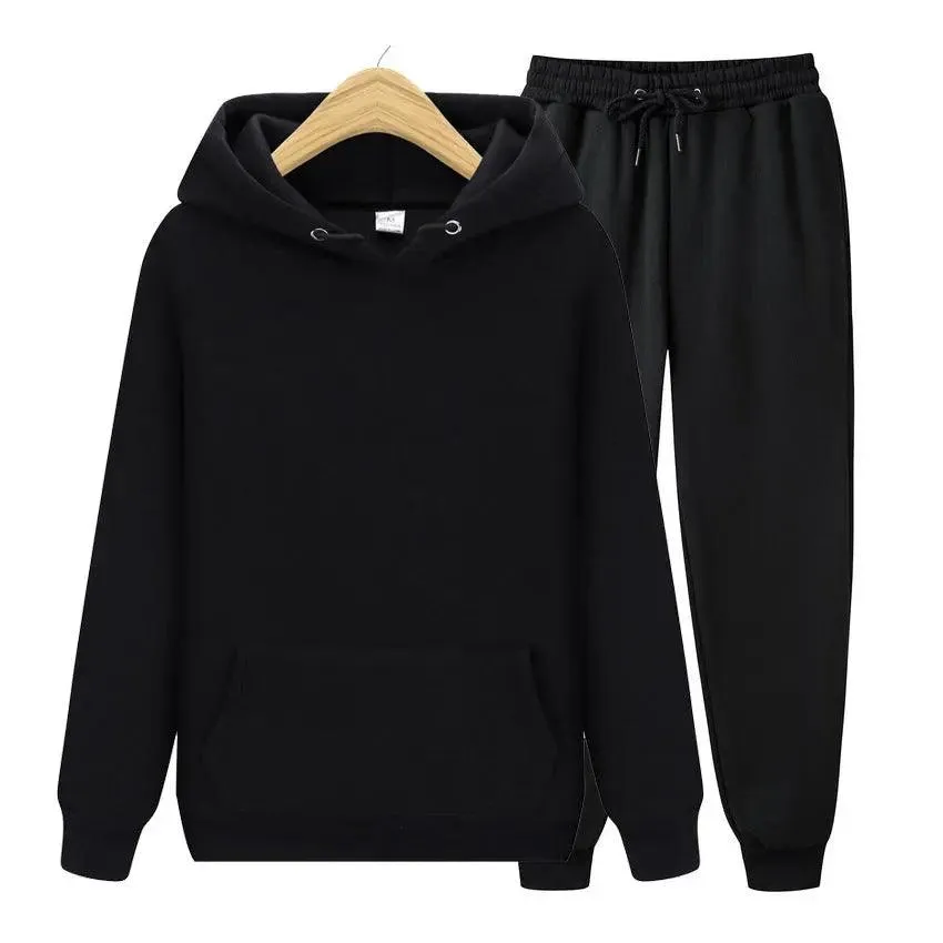 Stay Cozy and Stylish with Our Latest Unisex Solid Color Hoodie Sweat Suit