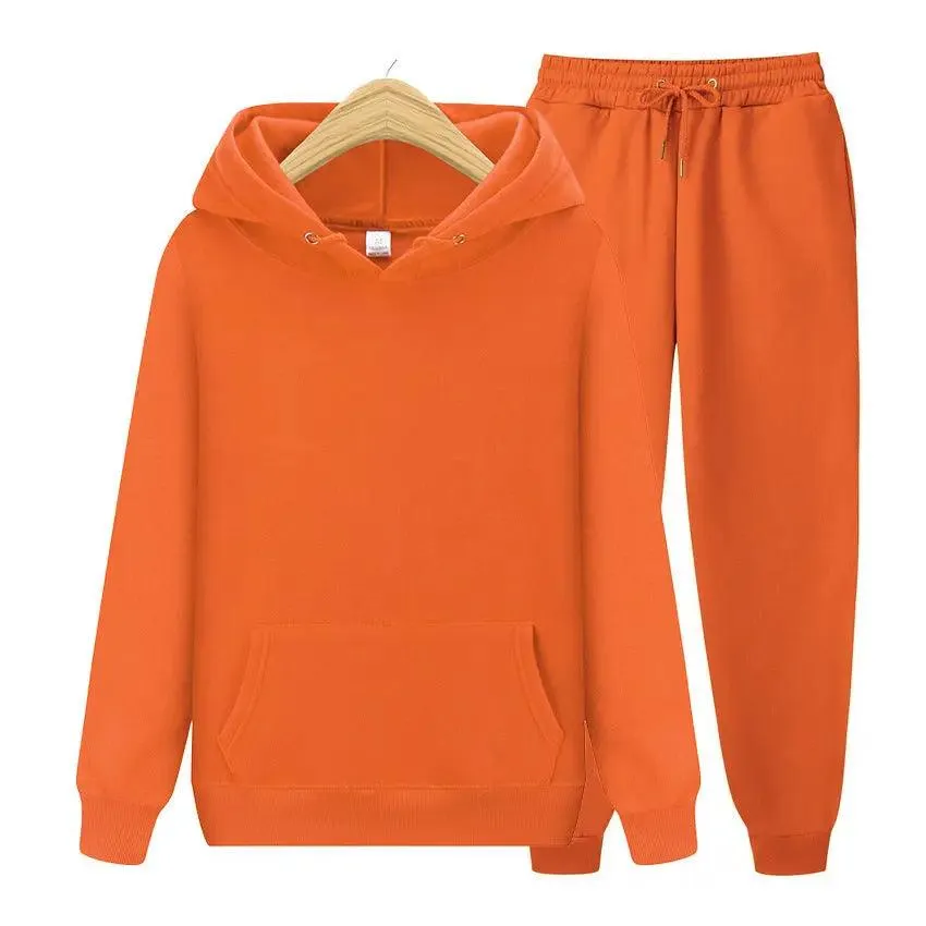 Stay Cozy and Stylish with Our Latest Unisex Solid Color Hoodie Sweat Suit