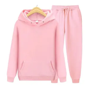 Stay Cozy and Stylish with Our Latest Unisex Solid Color Hoodie Sweat Suit