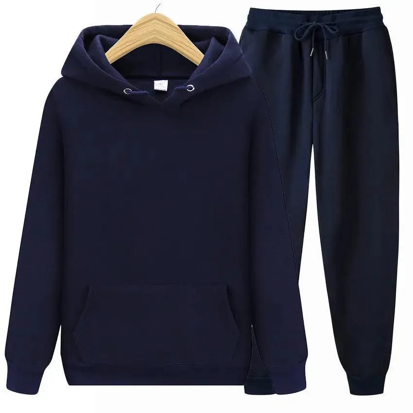 Stay Cozy and Stylish with Our Latest Unisex Solid Color Hoodie Sweat Suit