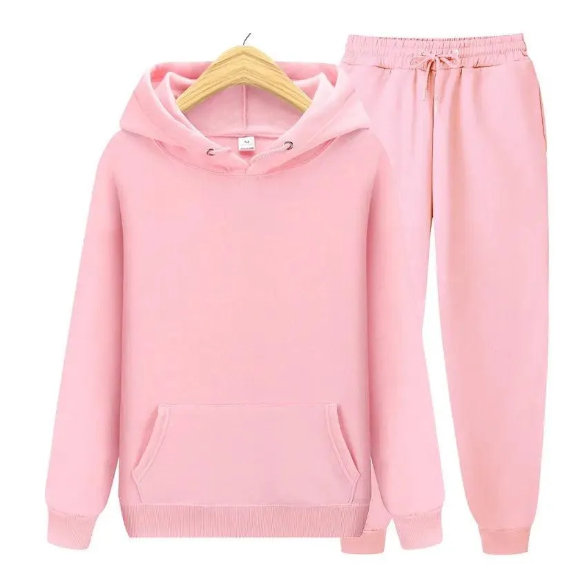 Stay Cozy and Stylish with Our Latest Unisex Solid Color Hoodie Sweat Suit