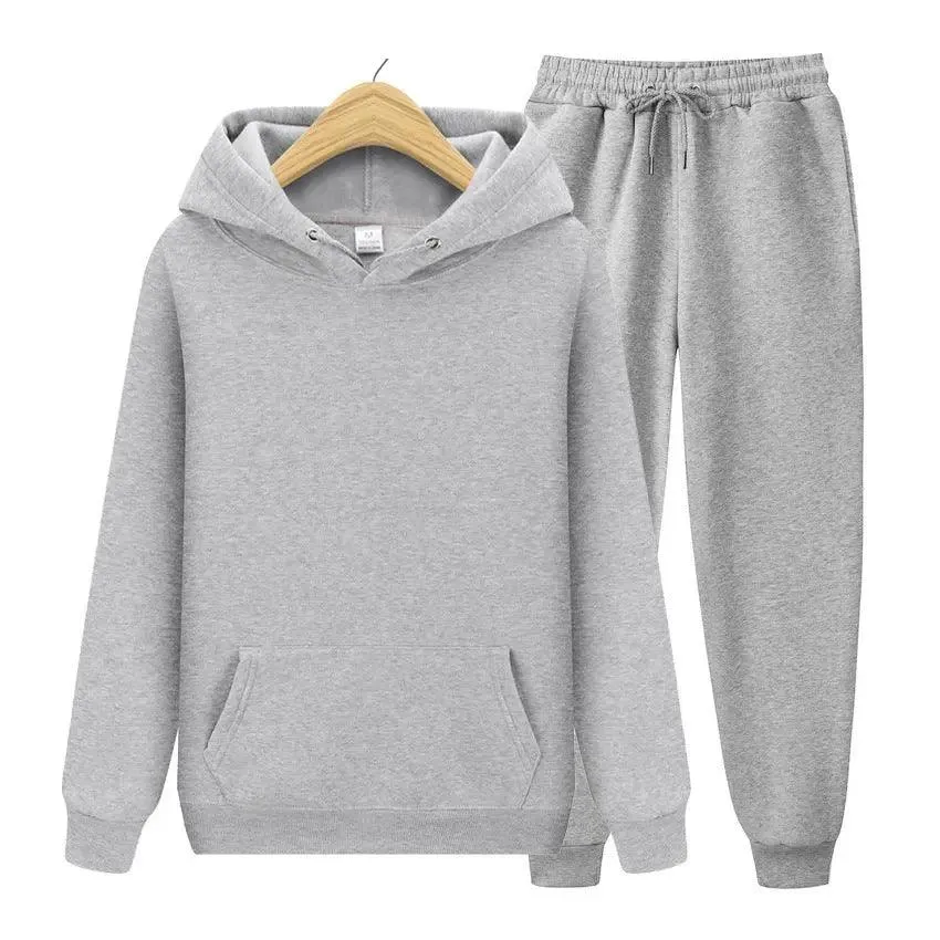 Stay Cozy and Stylish with Our Latest Unisex Solid Color Hoodie Sweat Suit