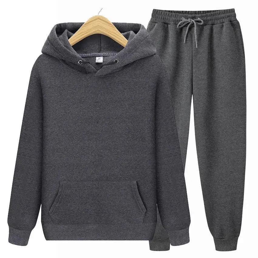 Stay Cozy and Stylish with Our Latest Unisex Solid Color Hoodie Sweat Suit