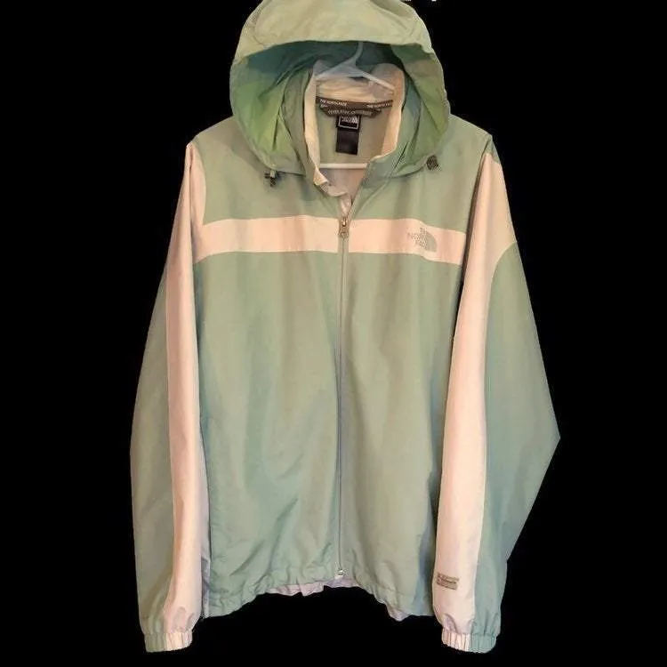 The North Face Womens Windproof Hydrenalite Green Rain Jacket