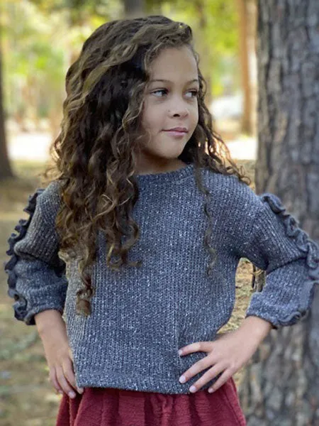 Vignette Jess Sweater in Charcoal Girls 5-12