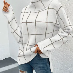 Women's Long Sleeve Loose Fit Sweater